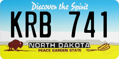 ND license plate KRB741