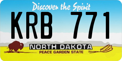 ND license plate KRB771