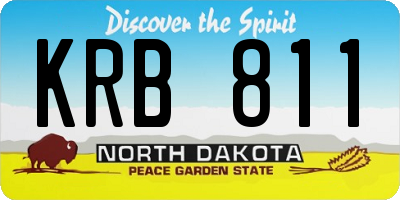 ND license plate KRB811