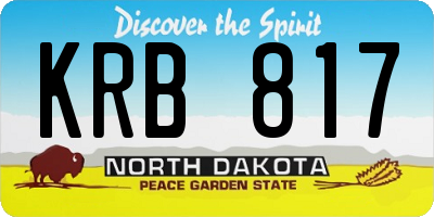 ND license plate KRB817