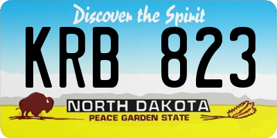 ND license plate KRB823