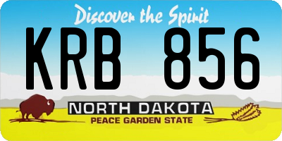 ND license plate KRB856