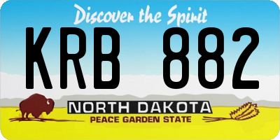 ND license plate KRB882