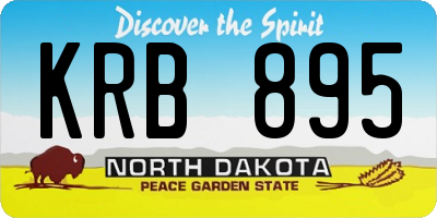 ND license plate KRB895