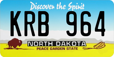 ND license plate KRB964
