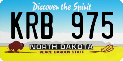 ND license plate KRB975