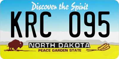 ND license plate KRC095