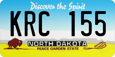 ND license plate KRC155