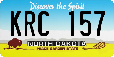 ND license plate KRC157