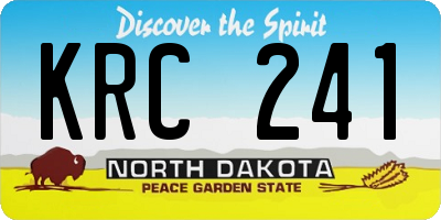 ND license plate KRC241