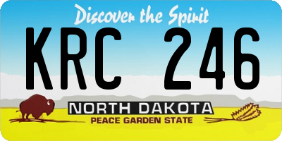 ND license plate KRC246