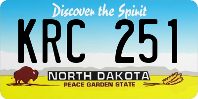 ND license plate KRC251