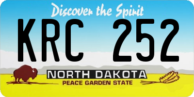 ND license plate KRC252