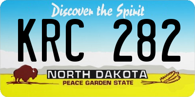 ND license plate KRC282