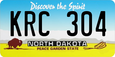 ND license plate KRC304