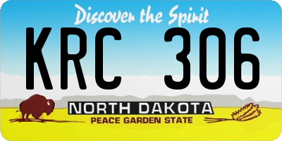 ND license plate KRC306