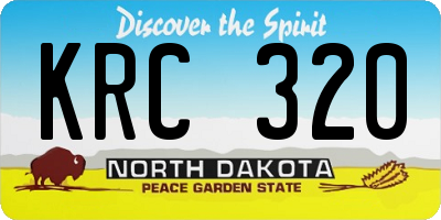 ND license plate KRC320