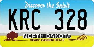 ND license plate KRC328