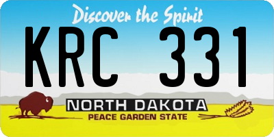 ND license plate KRC331