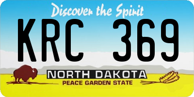 ND license plate KRC369