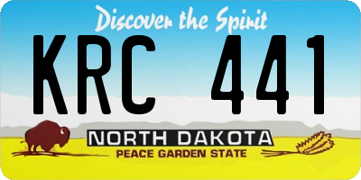 ND license plate KRC441