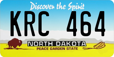 ND license plate KRC464