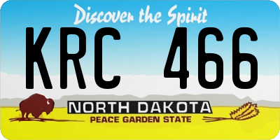 ND license plate KRC466