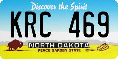 ND license plate KRC469