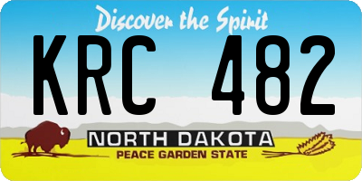ND license plate KRC482