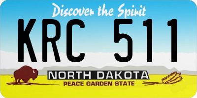 ND license plate KRC511