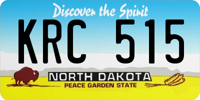 ND license plate KRC515