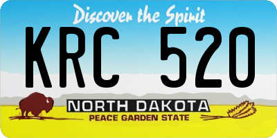 ND license plate KRC520