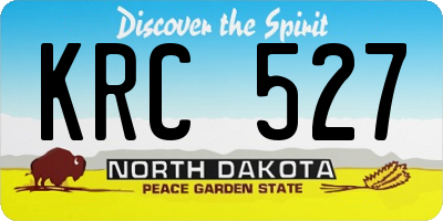 ND license plate KRC527