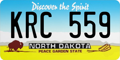 ND license plate KRC559