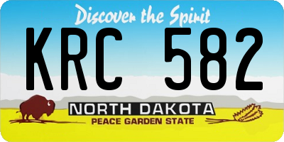 ND license plate KRC582