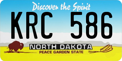 ND license plate KRC586
