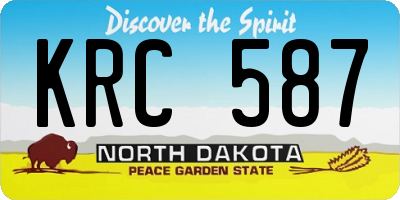 ND license plate KRC587