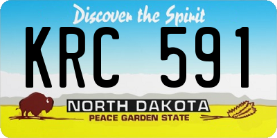 ND license plate KRC591