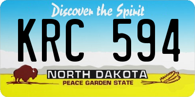 ND license plate KRC594