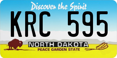 ND license plate KRC595