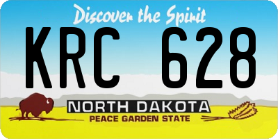 ND license plate KRC628