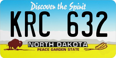 ND license plate KRC632