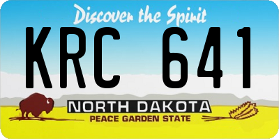 ND license plate KRC641