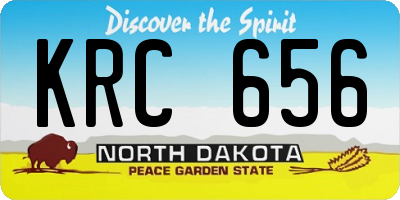 ND license plate KRC656