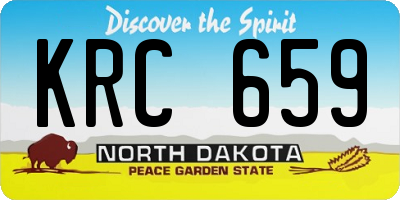 ND license plate KRC659