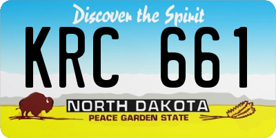 ND license plate KRC661