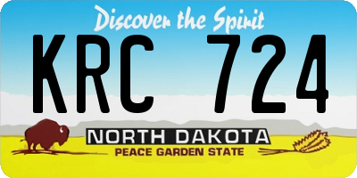 ND license plate KRC724