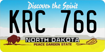 ND license plate KRC766