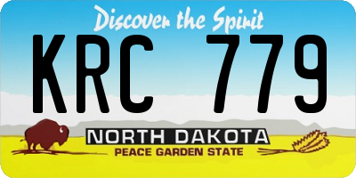 ND license plate KRC779