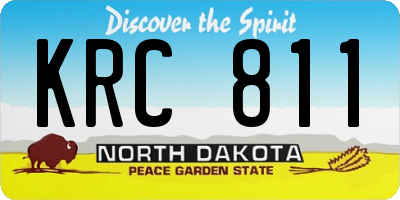 ND license plate KRC811